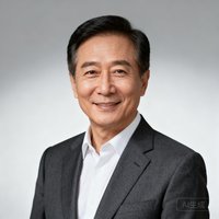 某知名国产运动品牌市场总监的商务头像照片，中年男性身着正装面带微笑。